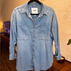Aerie, Oversized Denim Shirt